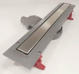 Душевой трап (лоток) CK DRAIN 1105-00165 65 см, с мокрым затвором, щелевой, из нержавеющей стали, с решеткой